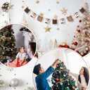 Pinkunn 10 ft Christmas S'Mores Banners Decoration Wooden Smores Man Cookie Garland Winter Hot Cocoa Bar Marshmallow Snowman Banner Winter Farmhouse Hanging Garland for Christmas Tree Fireplace Wall