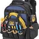 CLC Work Gear PB1133 38 Pocket Molded Base Tool Backpack, Black/Blue