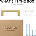 Ravinte 10 Pack Solid 3 Inch Kitchen Square Cabinet Handles Brushed Brass Drawer Pulls Kitchen Cabinet Hardware Handles