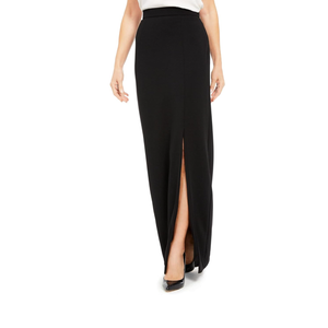 Adrianna Papell Womens Slit Long Pencil Skirt Black, Size: 2