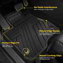 All Weather Floor Mats Custom Fit for Toyota Camry 2025- Waterproof Heavy Duty Anti-Slip Car Mats, 1st & 2nd Row Full Black