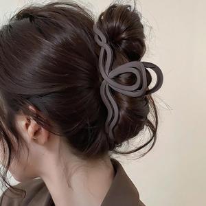 Large Hair Claw Clips Big Wave Claw Clip Irredular Huge Hairclip Vintage Brown Claw Hair Clip Barrette Non Slip Hair Clips Bun hair Barrette Minimalist Hairpin