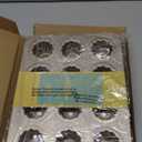 12 Canele Mold Cake Pan Non-Stick Canele Muffin Bakeware Cupcake Pan for Oven Baking (Champagne Gold)