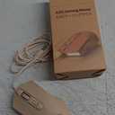 Lomiluskr AJ52 RGB Wired Gaming Mouse, 7 Programmable Buttons, Computer Mice with RGB Lighting, 200-4800 DPI Adjustable, for Windows/Mac OS/Linux (MilkTea)