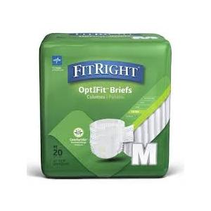 Medline FitRight OptiFit Extra Disposable Brief Medium  20 in each