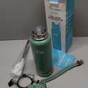 Swigina [2-IN-1 LID] Insulated Water Bottle with Silicone Boot (36hrs Cold/18hrs Hot) - DIY Stickers, Leakproof, BPA Free, 40 oz