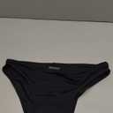 Annbon Women's High Cut Bikini Bottoms Mid Rise Tankini Swimsuit Bottom, Black, XS