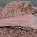 Fluffy Dusty Rose Faux Fur Comforter Cover Queen SetFluffy Fuzzy Plush Dusty Rose Bedding 3Pcs (1 Faux Fur Duvet Cover +2 Fuzzy Pillowcases) Fluffy Bed Set