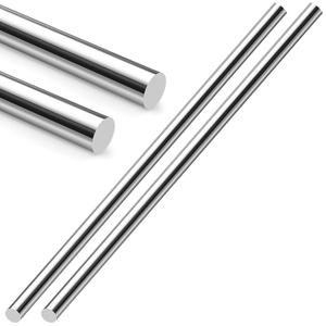 2pcs 12mm 12 inch Long 304 Stainless Steel Round Rod, Metal Solid Shaft Rods Lathe Bar Stock for DIY Crafts