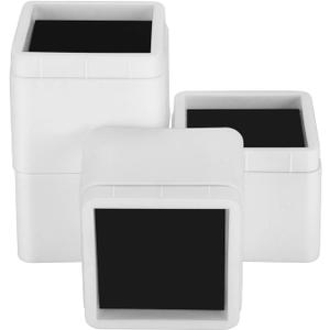 BTSD-home Bed Risers 3 or 6 Inch Heavy Duty Stackable Furniture Risers for Sofas Table Couch Chair Bed Raisers 4 Pack White