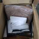 Nalupatio Modern Dining Chairs Set of 2, Fabric Dining Room Chairs with Thick Cushioned Backrest and Seat, Comfortable Fabric Upholstered Side Chairs with Metal Legs for Kitchen, Brown