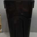 32 Gallon Outdoor Trash Can with Lid, Heavy-Duty Wheeled Garbage Bin for Backyard, Deck or Garage, Black, Can with Attached Snap Lock Lid and Heavy-Duty Handles (32 Gallon)
