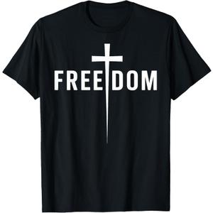 Freedom Cross T-Shirt (Red, M)