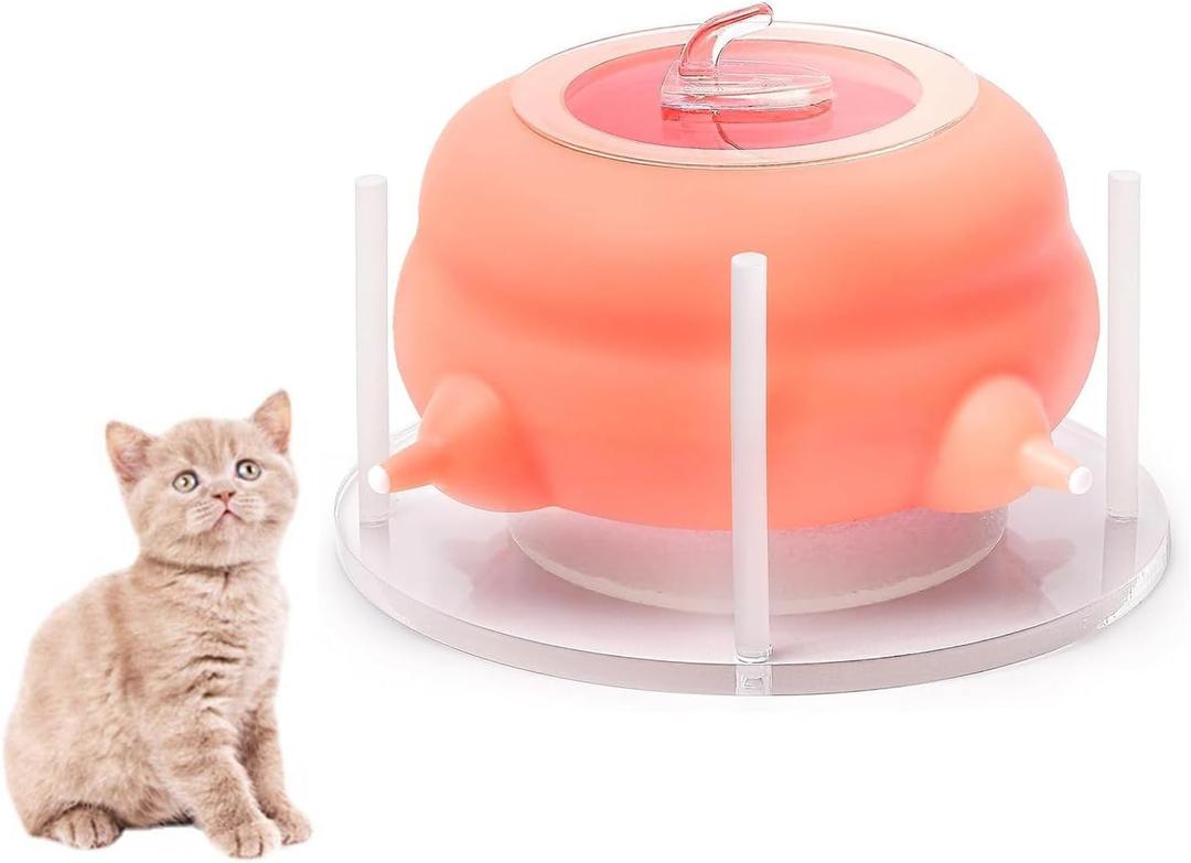 Puppy Dog Cat Feeders Kitten Milk Bowl Feeder Nursing Station Nipple for Multiple Puppies
