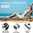 Fumete 2 Pack Lounge Chair Covers 30 x 85 Inch Pool Chaise Lounge Towels Microfiber Beach Chair Towel Portable Striped Outdoor Patio Furniture Cover for Sunbathing Picnic Spa(Black and Grey)