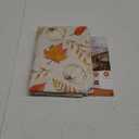 U'Artlines Fall Placemats Set of 6, Thanksgiving White Pumpkins Maple Leaves Place Mats 12x18 Inch Autumn Harvest Farmhouse Table Mats for Home Holiday Party Dining Table Decor