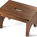 FANATU Wooden Step Stool, 9in One Step Stool for Adults, Wooden Beside Step Platform with 550 Load Capacity, Heavy Duty/Portable/Nonslip/Durable Construction Safe Step Support for Bedroom/Home Kitchen