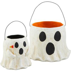 Mud Pie Paper Mache Halloween Treat Buckets