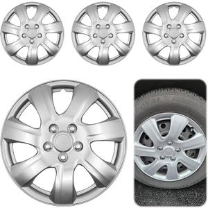 16 Inch Hubcaps for Toyota Camry Set of 4 Premium ABS Wheel Covers, Snap-On OEM Replacement for 16" Steel Rims Durable, Impact-Resistant (Full Set of 4)