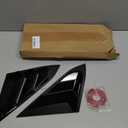 for 10th Gen Civic Sedan Rear Side Window Louvers Air Vent Scoop Shades Cover Blinds Racing Style Compatible with Civic Sedan 2021 2020 2019 2018 2017 2016 (Bright Black)