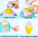 Bath Toys for Kids Ages 4-8, Ice Cream Bubble Machine for Toddlers Ages 3-5, Ice Cream Foam Maker Bathtub Toys, Pretend Cake Play Set for 3 4 5 6 Girls Boys Christmas Birthday Gifts