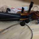 Kmise Violin 4/4 Full Set, High Density Ebony Violins, Glossy Acoustic Fiddle for Adults, Beginners, Students with Violin Case, Strings, Bow Kit, Shoulder Rest, Beginner's Guide (Tiger-Stripe)