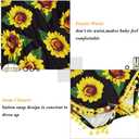 UNICOMIDEA 0-24 Months Baby Floral Romper Infant Playsuits Headband Jumpsuit Toddlers Outfits (Black)