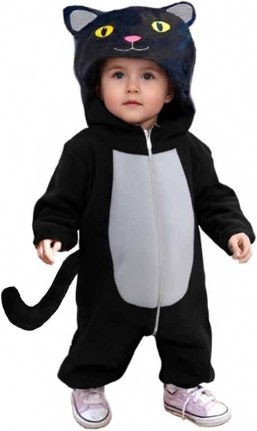 Black Cat Costume for Toddler Baby Boy Girl Halloween Costumes Clothes Toddler Cats Outfit 6-12 Month