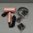 Slopehill Professional Ionic Hair Dryer, Powerful 1800W Fast Drying Low Noise Blow Dryer with 2 Concentrator Nozzle 1 Diffuser Attachments for Home Salon Travel (Pink)