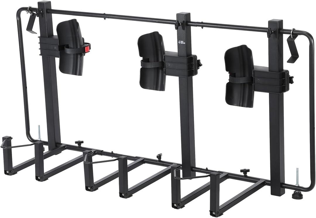 JOYTUTUS Truck Bed Bike Rack for Full Size Pickup, Truck Bed Bicycle Rack, Heavy Truck Bed Bike Mount Carrier, Anti-Wobble BedRack SportsRack, No Remove Tire