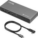 Plugable Thunderbolt 4 Dock Bundle. 100W, 3xTB Ports, Dual 8K/4K, 2.5G Ethernet, SD, USB + 2.6ft 40Gbps Cable, 240W