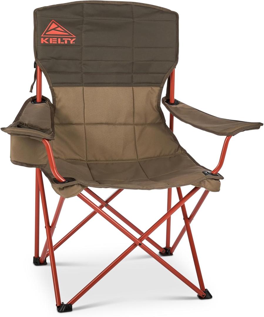 Kelty Essential Camping Chair, Folding Camp Seat for Festivals, Beach Days, Tailgating (Bungee Cord), 1 Person