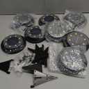 Flacchi Solar Ground Lights - Solar Powered Lights Outdoor Solar Disk Light Waterproof Landscape Light for Patio Yard Pathway Walkway Driveway (Warm White, 8 Pack)