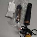 Round Hair Blow Dryer Brush - 1.2 Inch Ceramic Barrel Hair Dryer Brush for Short/Middle Hair, One Step Drying, Volumizing, Straightening and Styling, Negative Ionic Dryer Brush (Black-Golden, 1.2)