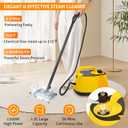 WICHEMI Steam Cleaner with Extension Pole, 51 oz, Steam Cleaner for Home, Adjustable Steam Pressure, 26 Accessories, Handheld Steam Cleaner for Walls, Gaps, Hard Floors, and Tiles