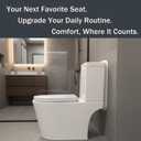 U/D-Shape Toilet Seat Replacement, Soft Close Quiet No Slam, PP Plastic Heavy-Duty Anti-Yellow, Quick Release Easy Install, Fits 17 Medium Round & Elongated Toilets MinS027