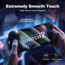 Tempered Glass Screen Protector Compatible with Nintendo Switch 2 2025, Switch 2 Accessories with Auto-Alignment OneTouch System, Bubble Free, 9H Hardness Anti-Scratch, Anti-Fingerprint, Transparent HD Clear[2 Pack]