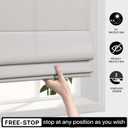LazBlinds Cordless Roman Shades for Windows, 23" W 60" H, Beige | Light Filtering Thermal Insulated Window Blinds Lightweight Fabric Blinds for Indoor Windows