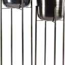 CosmoLiving by Cosmopolitan Metal Indoor Outdoor Planter Dome Large Planter Pot with Removable Stand, Set of 2 Planters 39", 46"H, Black