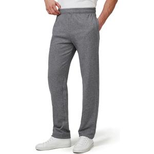 Zylioo Men's Extra Long Sweatpants with Pockets Fits Over 6ft Open Bottom Joggers Wide Leg Athletic Pants for Tall Men