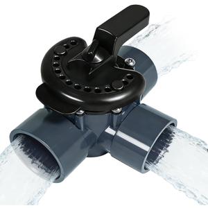 263028 Three Port Diverter Valve Compatible with Pentair, 2 Inch PVC Pool Valve, 3 Way Pool Valve for Swimming Pool Plumbing System, Grey (Gray)