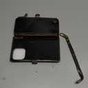 Defencase Compatible with iPhone 15 Pro Max Case Wallet with RFID Blocking Card Holder for Women Men, PU Leather Magnetic Snap Flip Zipper Strap Wallet Phone Case Fit for iPhone 15 Pro Max 6.7, Coffee