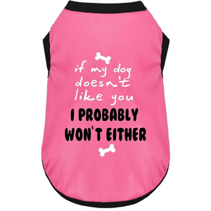 Dog Shirts Pet Printed Clothes with Funny Letters Summer Pet T Shirts Cool Puppy Shirts Breathable Dog Outfit Soft Dog Sweatshirt for Pet Dogs Cats
 (Large (Chest: 17.7'' Back: 13.3''))