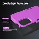 for Samsung Galaxy S24 FE Case Dual Layer Protective S24 FE Phone Case Heavy Duty Protection [Anti-Scratch] [Anti-Fingerprint] Non-Slip Shockproof Case for Samsung Galaxy S24 FE, Purple