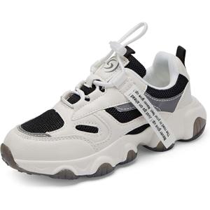 Casbeam Kids Breathable Sneakers Mesh Lightweight Easy Walk Casual Sport Strap Athletic Running Shoes for Boys Girls (3 Big Kid, 057-b1)