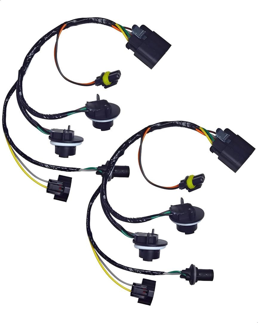 2-Pack Headlight Wiring Harness Compatible with GMC Sierra 1500 2500HD 3500HD 2007 2008 2009 2010 2011 2012 2013 2014 Replacement for 15841610