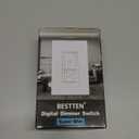 BESTTEN Super Slim Digital Led Dimmer Switch with Air Gap Power Cut Off Switch, 3 Button Control, Single Pole or 3 Way Dimmable Dimmer, Screwless Wallplate Included, ETL Listed, White