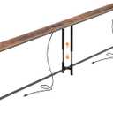 Huuger 102.4 Inch Sofa Table with Power Outlets, 23.9’’-34.4’’ Height Adjustable Range, Behind Couch Table with USB-C Ports, Sofa Tables Narrow Long, Skinny Console Table, for Small Spaces, White
