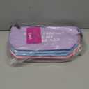 6 Pack Small Cosmetic Canvas Makeup Bags for Women with Zipper, 3 Colors and Designs (8 x 4 x 6 In)