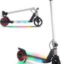 BIIST Foldable Electric Scooter for Kids, with LED Front Head Lights, Bar Lights, Shining Pedal Lights, LED Display, Dual Brakes 150W Motor Kids Electric Scooter UL2272 Approved